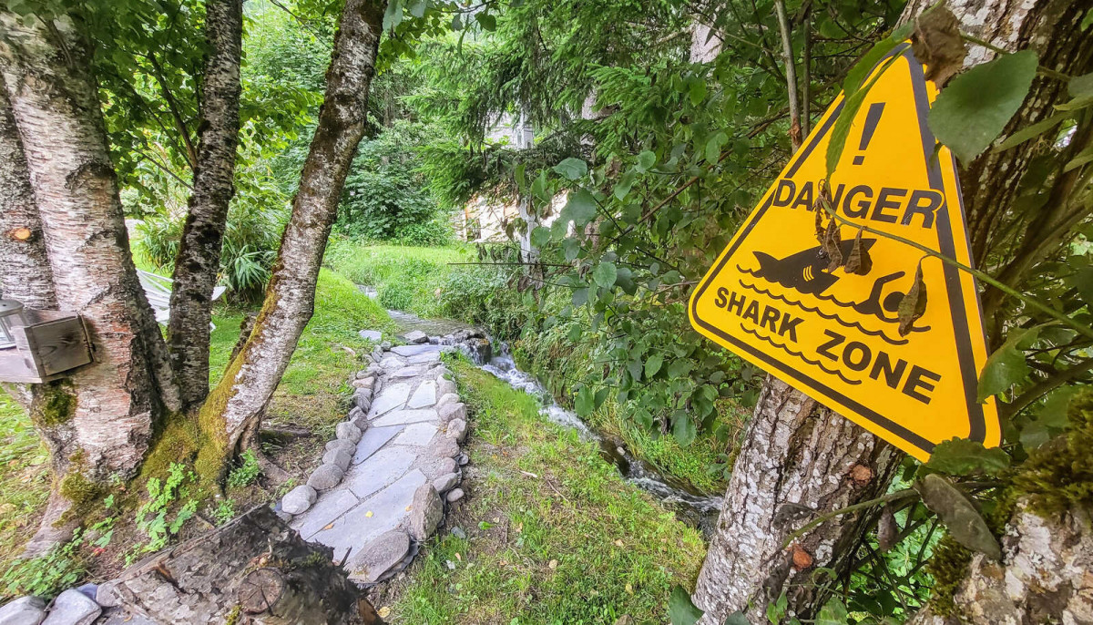 accès ruisseau jardin